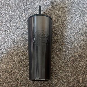 Starbucks Matte Black Tumbler with Straw